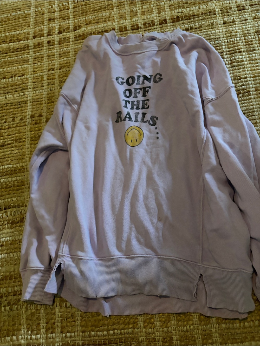 Lilac 'Going Off The Rails' Graphic Sweatshirt